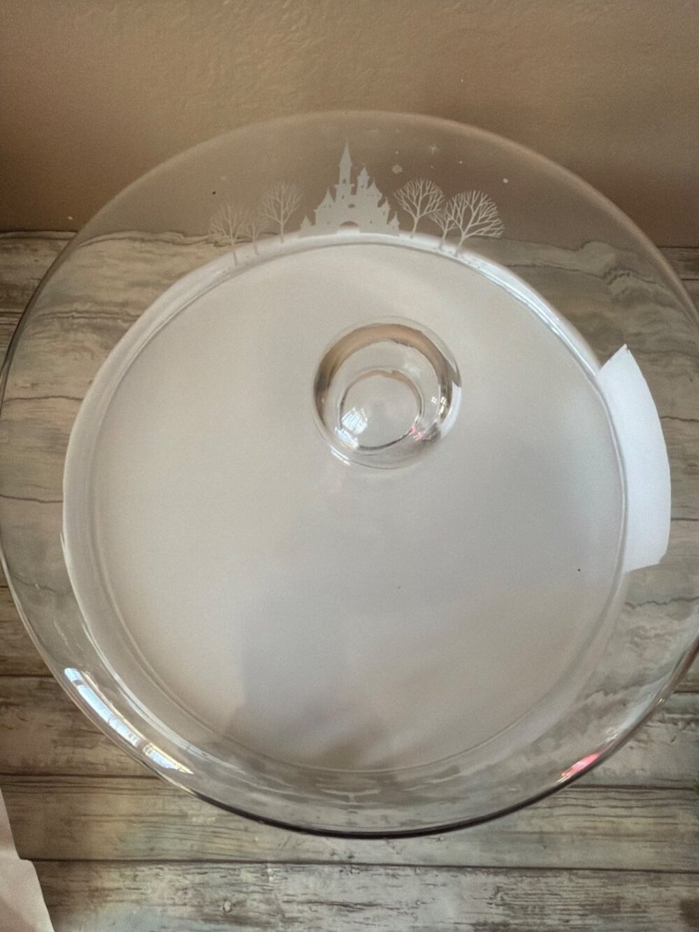 Disney Icy Winter Collection Mickey Minnie Mouse Covered Cake Stand USED w/FLAWS - Picture 4 of 16